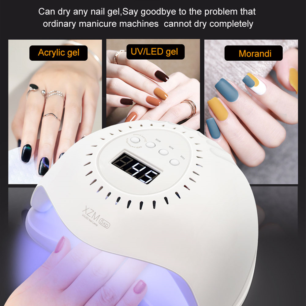 168W High Power UV LED Manicure Lamp Nail Dryer Curing All Gels Nail Art Tools