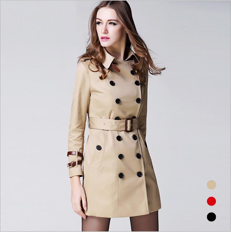 Classic Women Fashion England Middle Long Trench Coat British Designer Double Breasted Slim Belted Trench Cowhide button For Women 1pcs DHL, Tan;black
Classic Women Fashion England Middle Long Trench Coat British Designer Double Breasted Slim Belted Trench Cowhide button For Women 1pcs DHL, Tan;black