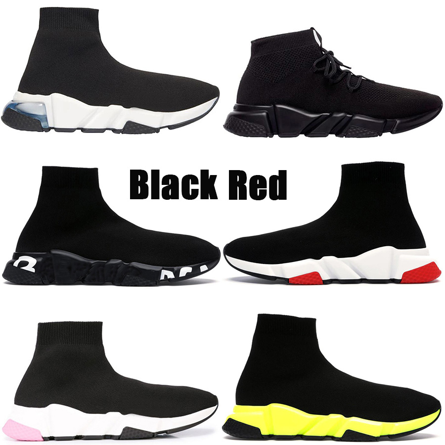 Top quality fashion Speed Running Shoes Black Sneakers White Red Luxury Traniner Casual Shoes Men Women Sock Sneaker Sports Shoes size 36-45