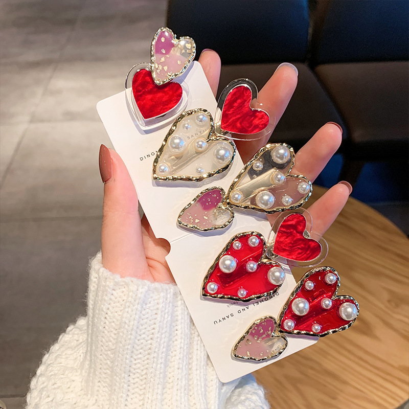 Women Fashion Pearls Heart Hair Clip Korean Handmade Hair Barrettes Sweet Girl Accessories Hairpin Hairgrips
Women Fashion Pearls Heart Hair Clip Korean Handmade Hair Barrettes Sweet Girl Accessories Hairpin Hairgrips