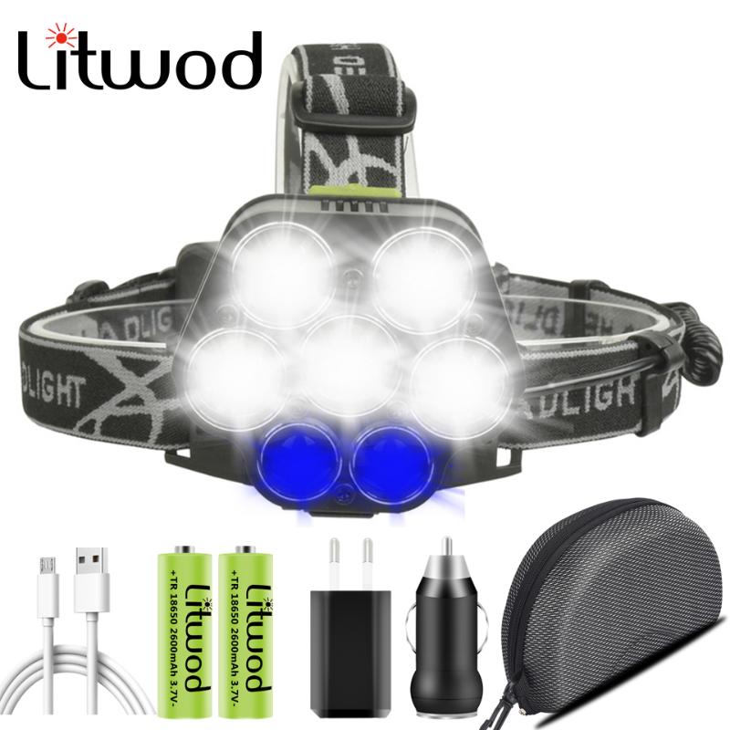 Head Lamp Led Headlamp Headlight 2pcs 18650 Battery Bulbs & Blue Light for Fishing Litwod 7 Core Emitting Color White
Head Lamp Led Headlamp Headlight 2pcs 18650 Battery Bulbs & Blue Light for Fishing Litwod 7 Core Emitting Color White