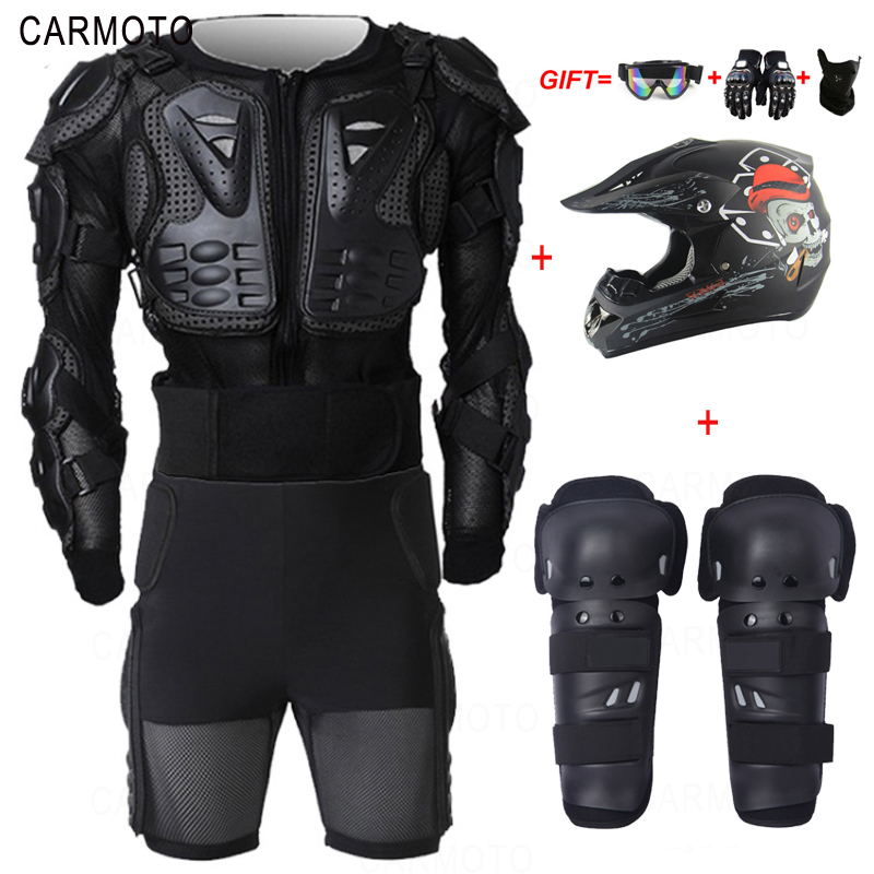 Motorcycle Jacket Motocross Racing Motorcycle Body Armor Protective Gear Jacket+Shorts Pants +Full Helmet Combination
Motorcycle Jacket Motocross Racing Motorcycle Body Armor Protective Gear Jacket+Shorts Pants +Full Helmet Combination