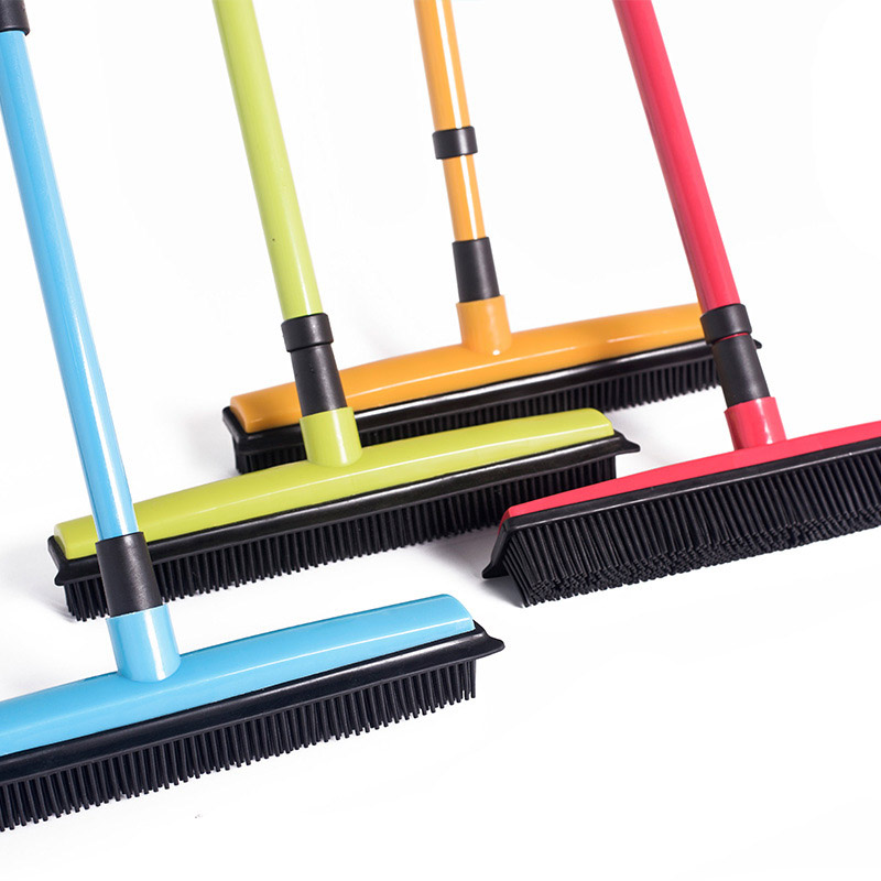Long Push Broom Rubber Bristles Sweeper Squeegee Scratch Free Bristle Broom for Pet Cat Dog Hair Carpet Hardwood Windows Clean
Long Push Broom Rubber Bristles Sweeper Squeegee Scratch Free Bristle Broom for Pet Cat Dog Hair Carpet Hardwood Windows Clean