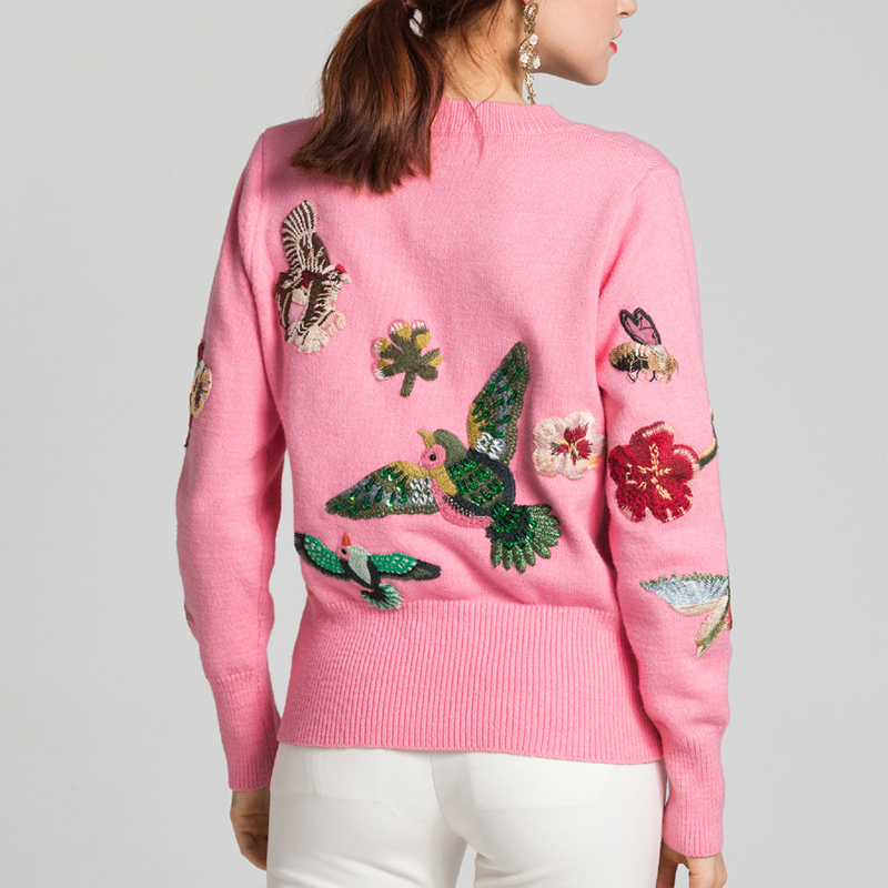 2020 knitted women Fashion Pullover Sweater Luxury Blue Beading Bird Ladies Sweater Christmas Runway Pink Blue sweater Jumper CX200814, White;black
2020 knitted women Fashion Pullover Sweater Luxury Blue Beading Bird Ladies Sweater Christmas Runway Pink Blue sweater Jumper CX200814, White;black