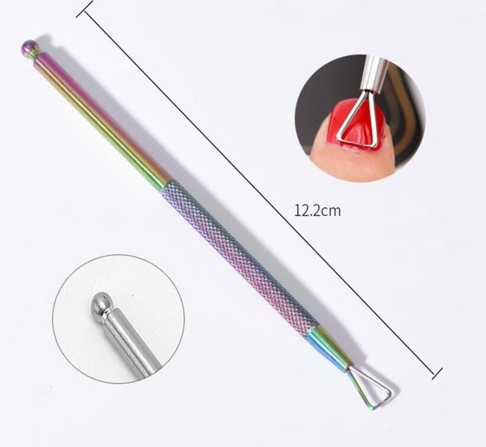 Rainbow Nail Manicure Tools Stainless Steel Dead Skin Remover Nail File Manicure Cutter Spoon Cuticle Pusher Clipper Nail Art Manicure Tools