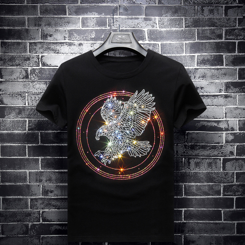 Summer men's hot diamond short-sleeved T-shirt men's round neck social guy large size base shirt T-shirt fashion, White;black
Summer men's hot diamond short-sleeved T-shirt men's round neck social guy large size base shirt T-shirt fashion, White;black