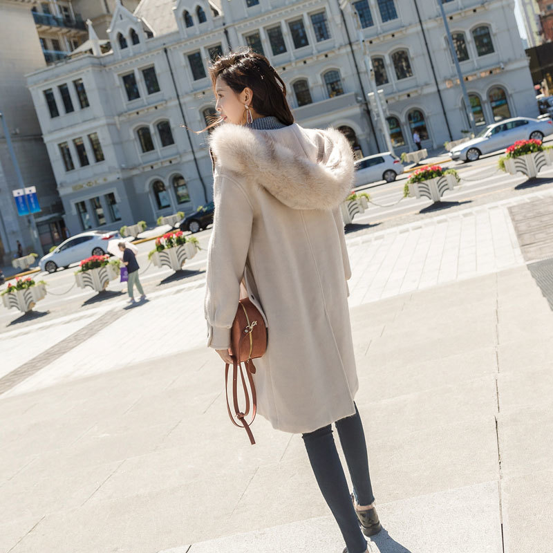 Blends Women Coat 2020 New Autumn Winter Loose Large Fur Collar Long Coat Superior quality Single Breasted Slim Blends Coats, As show
Blends Women Coat 2020 New Autumn Winter Loose Large Fur Collar Long Coat Superior quality Single Breasted Slim Blends Coats, As show