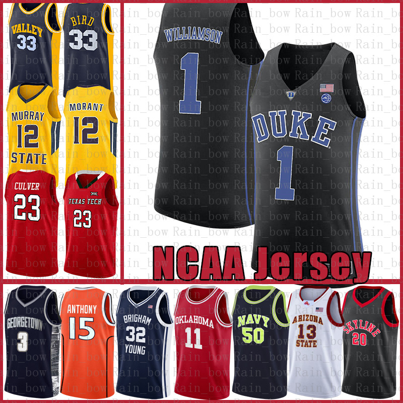 Zion 1 Williamson NCAA Dwyane 3 Wade Kyrie Stephen 30 Curry Irving LeBron 23 James David 50 Robinson Basketball Jersey Anfernee 25 Hardaway от DHgate WW