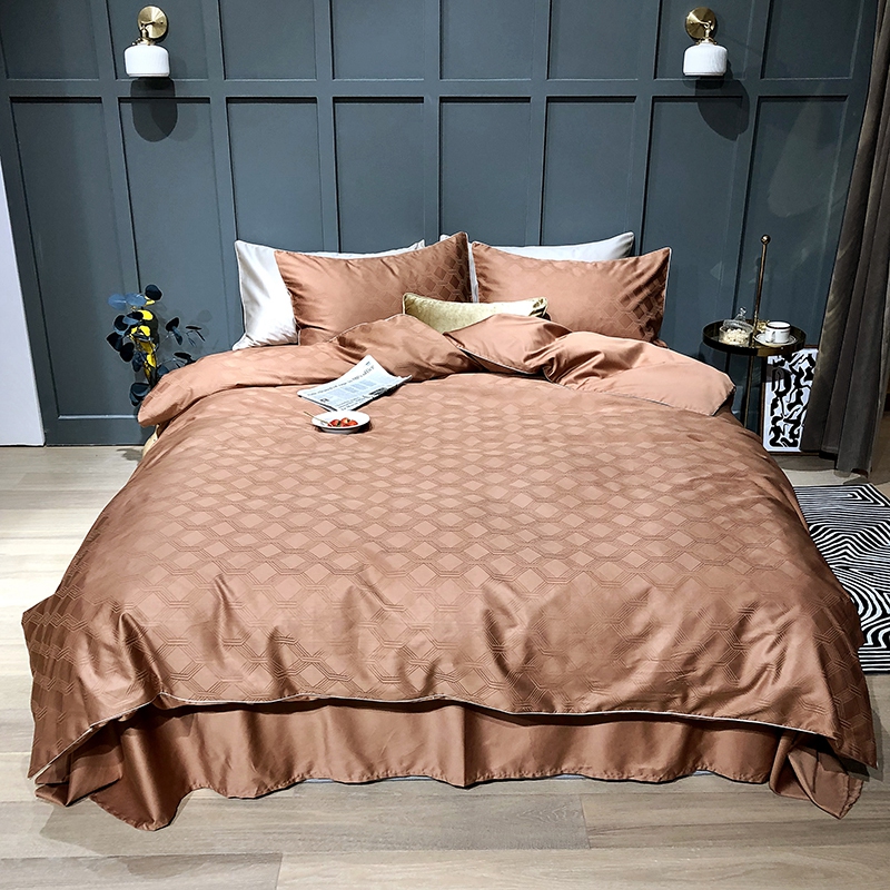 4 Pieces Duvet Cover Set Vintage Orange Bedclothes Egyptian Cotton Bedding Queen King Size Sheets Jacquard katoenen dekbedhoes
4 Pieces Duvet Cover Set Vintage Orange Bedclothes Egyptian Cotton Bedding Queen King Size Sheets Jacquard katoenen dekbedhoes
