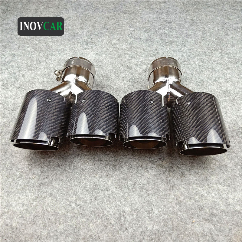In 63MM Dual Out Exhaust Tip Universal Real Glossy Carbon Fiber Car Exhaust Muffler Pipe End Tail Tip Car Styling
In 63MM Dual Out Exhaust Tip Universal Real Glossy Carbon Fiber Car Exhaust Muffler Pipe End Tail Tip Car Styling