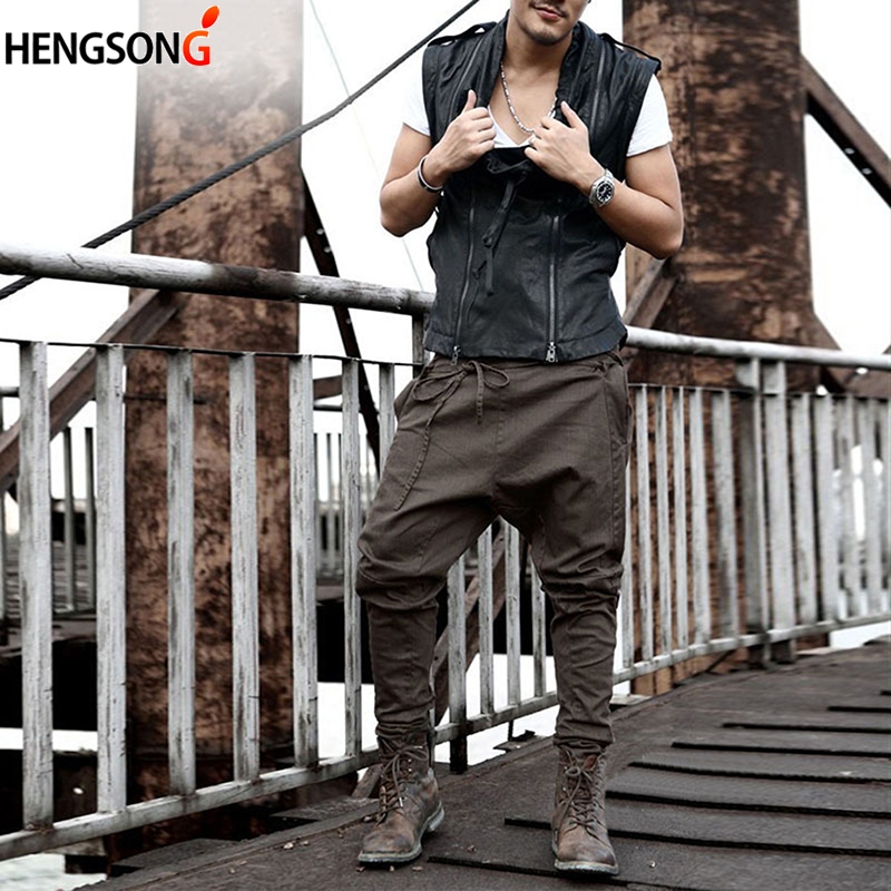 Men's Casual Pants 2020 Autumn Spring Clothes For Male Drawstring Hip Hop Harem Pants Long Trousers With Pocket Loose Sweatpants1