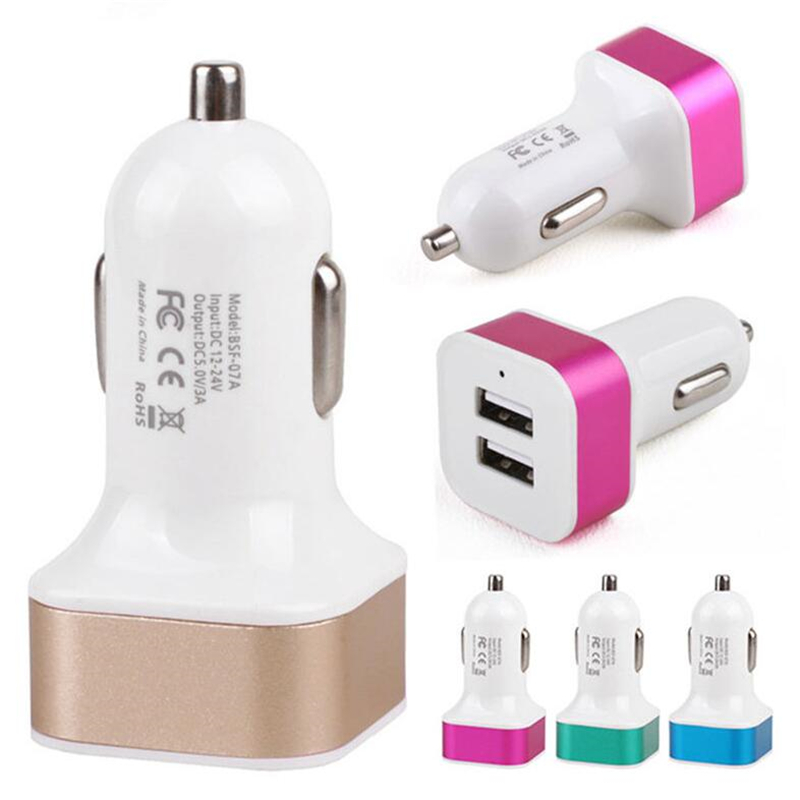 Dual USB Ports 2.1A Metal Car Charger Colorful Micro USB Car Plug USB Adapter For iPhone for Android Phone
Dual USB Ports 2.1A Metal Car Charger Colorful Micro USB Car Plug USB Adapter For iPhone for Android Phone