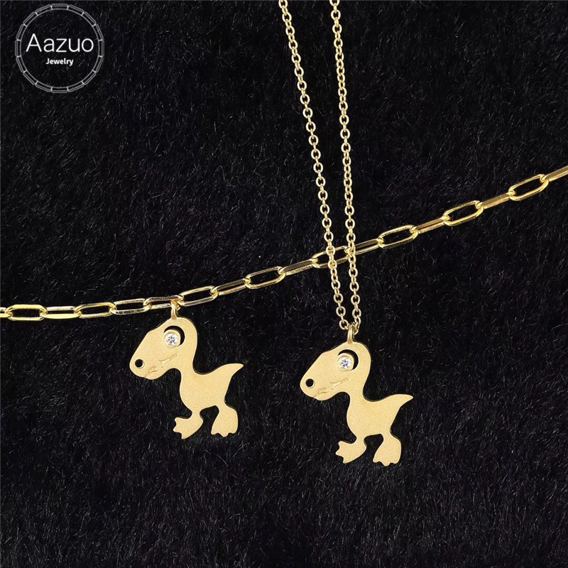 Aazuo Real Diamond 18K Yellow Gold Lovely Animal Dragon Pendent With Chain Bracelet Necklace gifted for Baby for Women Au750
Aazuo Real Diamond 18K Yellow Gold Lovely Animal Dragon Pendent With Chain Bracelet Necklace gifted for Baby for Women Au750