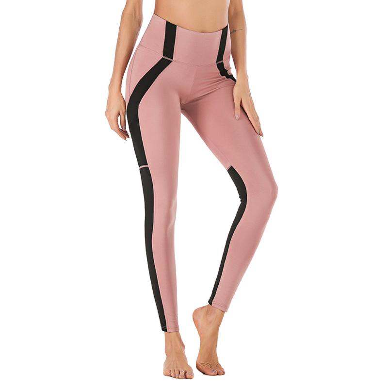 Workout Gym Tight High Waist Sports Pants Women Anti-sweat Soft Fitness Yoga Leggings Pants Running Pocket #20