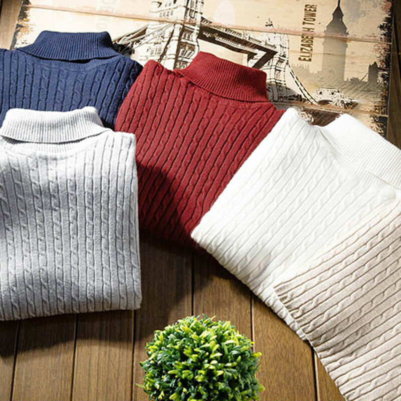 Men's Warm Solid Cotton Long Sleeve High Neck Pullover Jumper Turtleneck Autumn Winter Sweaters Tops Stretch, Black
Men's Warm Solid Cotton Long Sleeve High Neck Pullover Jumper Turtleneck Autumn Winter Sweaters Tops Stretch, Black