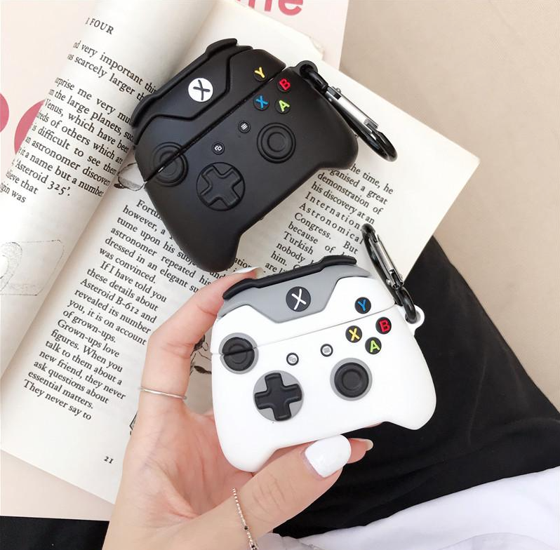 Game Machine Joystick Handle Bluetooth Wireless Earphone Cover for Apple Airpods 1 2 3 Pro Case, White 
Game Machine Joystick Handle Bluetooth Wireless Earphone Cover for Apple Airpods 1 2 3 Pro Case, White