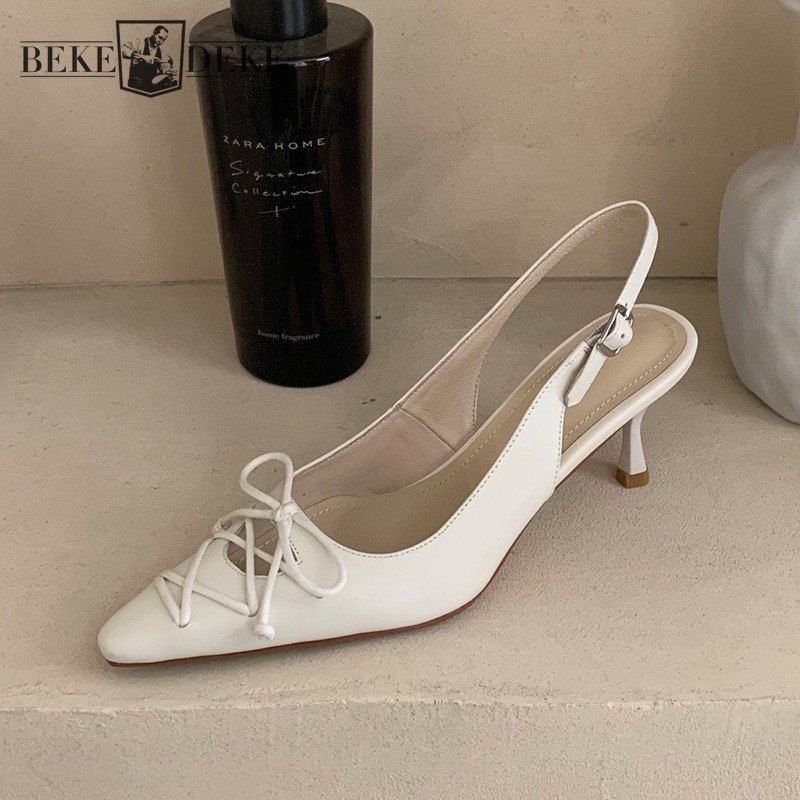 Office Ladies Elegant Pointed Toe High Heels Women Cross-Tied Bowknot Hollow Out Genuine Leather Sandal Summer Stiletto Sandals, Black
Office Ladies Elegant Pointed Toe High Heels Women Cross-Tied Bowknot Hollow Out Genuine Leather Sandal Summer Stiletto Sandals, Black