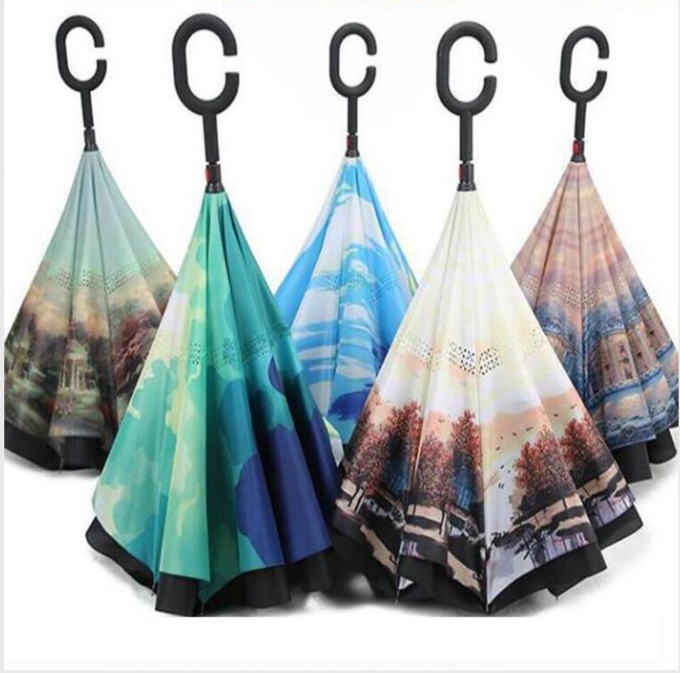 C-Hand Reverse Umbrella Windproof Rainproof Reverse Double Layer Inverted Anti Umbrella Inside Out Stand Inverted Umbrellas Sea Shipping LJJP344, 40styles;pls remark
C-Hand Reverse Umbrella Windproof Rainproof Reverse Double Layer Inverted Anti Umbrella Inside Out Stand Inverted Umbrellas Sea Shipping LJJP344, 40styles;pls remark