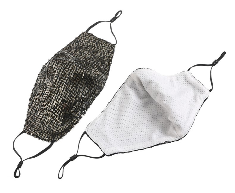 Cotton Anti-dust Protective Mouth Masks Windproof Outdoor Sports Sequins Face Mask for adults Teen washable individual package