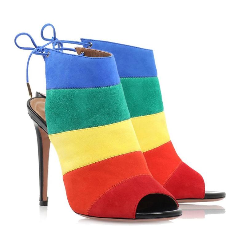 Multi Color Strap Patchwork Slingbacks Sandals Ladies Peep Toe Lace-up Ankle Strap Sandals Women Stiletto High Heels Party Shoes, Color 2
Multi Color Strap Patchwork Slingbacks Sandals Ladies Peep Toe Lace-up Ankle Strap Sandals Women Stiletto High Heels Party Shoes, Color 2