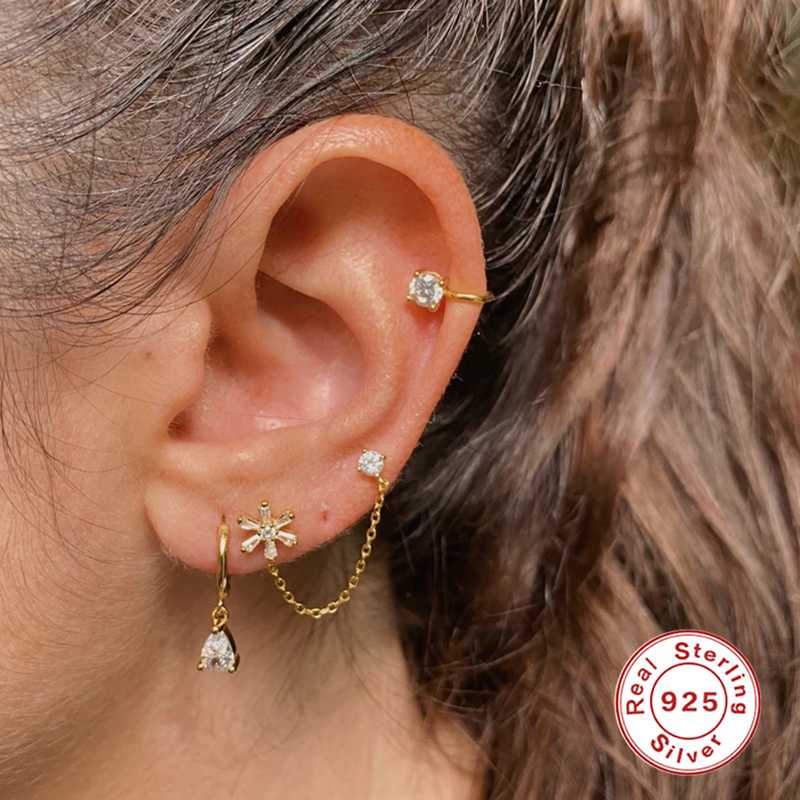 Boako Bling 100% 925 Sterling Silver Huggie Earrings Colorful CZ Rainbow Waterdrop Earrings For Women Fine Jewelry pendientes W5
Boako Bling 100% 925 Sterling Silver Huggie Earrings Colorful CZ Rainbow Waterdrop Earrings For Women Fine Jewelry pendientes W5