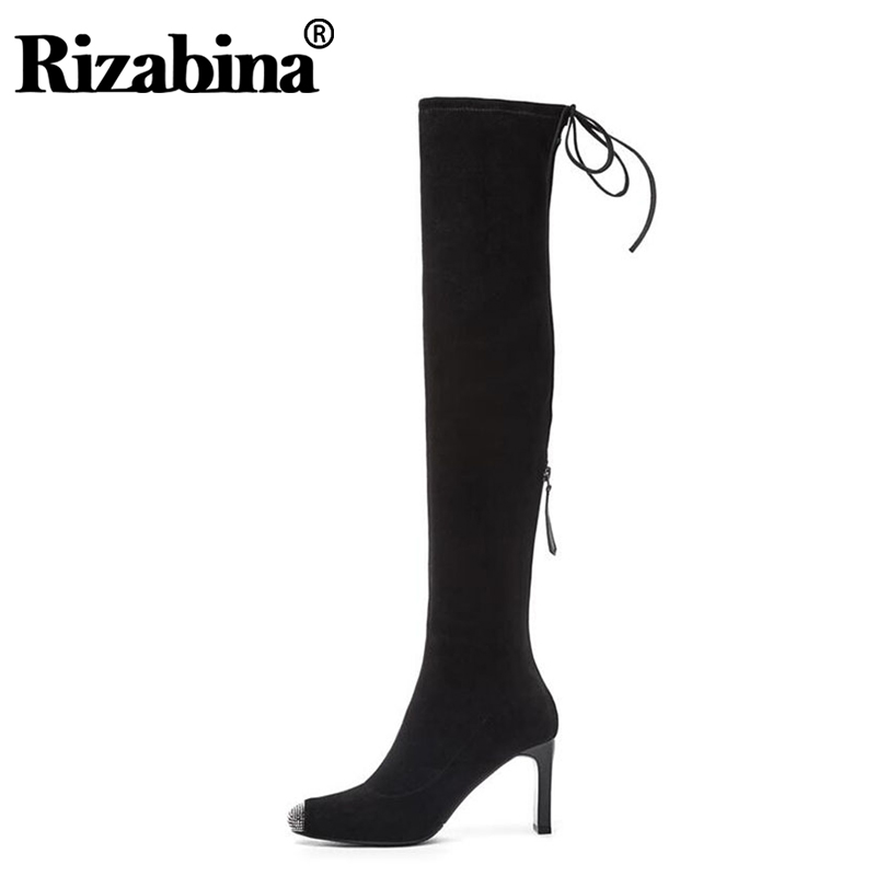 RizaBina Women High Quality Real Leather Crystal Over Knee Boots Comfortable New Shoes Woman Winter Warm Long Boots Size 34-40, Black
RizaBina Women High Quality Real Leather Crystal Over Knee Boots Comfortable New Shoes Woman Winter Warm Long Boots Size 34-40, Black