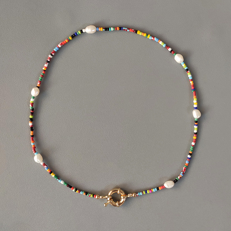 Fashion colorful beaded necklace new color ethnic style neck accessories natural pearl decoration handmade choker colliers femme
Fashion colorful beaded necklace new color ethnic style neck accessories natural pearl decoration handmade choker colliers femme