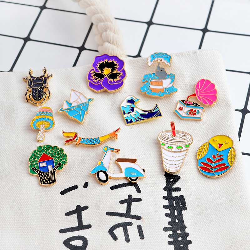 Cartoon Tree house Icebirg Flower Mushroom Wave Bird Elephant Motorcycle Brooch Jacket Shirt Lapel Pin Buckle Badge Jewelry Gift
Cartoon Tree house Icebirg Flower Mushroom Wave Bird Elephant Motorcycle Brooch Jacket Shirt Lapel Pin Buckle Badge Jewelry Gift