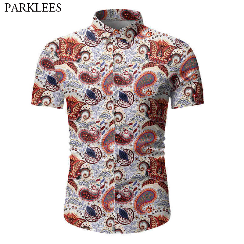 Retro Paisley Shirts Men Ropa De Hombre 2020 Summer Shirt Mens Hawaiian Shirt for Men Casual Slim Fit Clothes Chemise Homme, White
Retro Paisley Shirts Men Ropa De Hombre 2020 Summer Shirt Mens Hawaiian Shirt for Men Casual Slim Fit Clothes Chemise Homme, White
