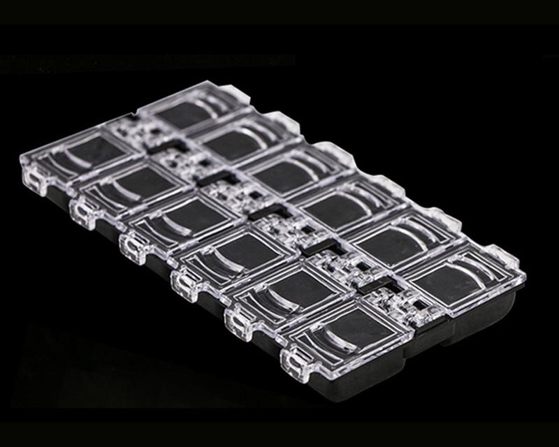 Wholesale Empty Storage Box Rhinestone Acrylic Crystal Beads Jewelry Caja De Almacenaje Nail Art Accessories Display Case Storage Box