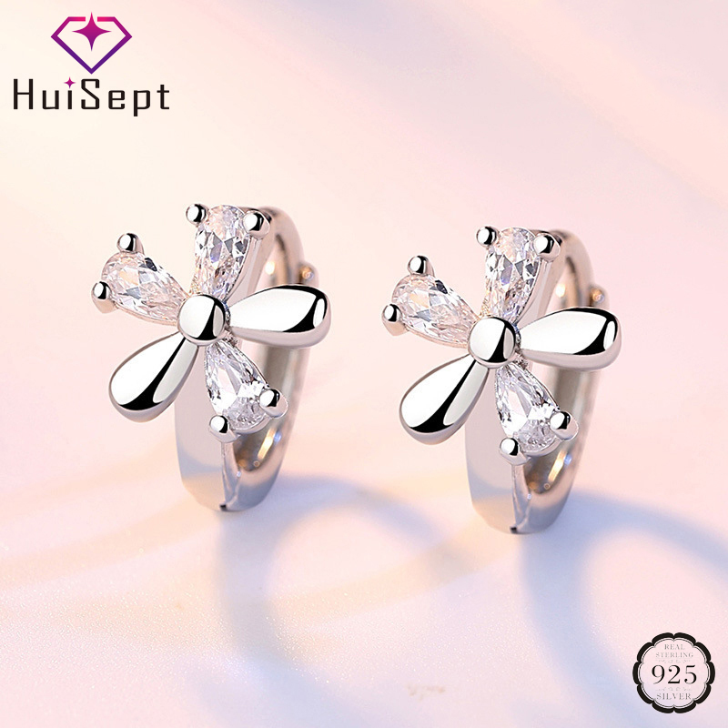 HuiSept Fashion Silver Earrings 925 Jewelry Five Petal Flower Shape Zircon Gemstones Stud Earrings for Female Wedding Party Gift
HuiSept Fashion Silver Earrings 925 Jewelry Five Petal Flower Shape Zircon Gemstones Stud Earrings for Female Wedding Party Gift