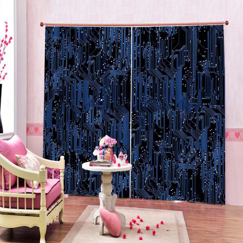 Digital Technology Board geometric pattern Curtain Large Window For Living room Bedroom Blackout Drapes Indoor Sets, As pic
Digital Technology Board geometric pattern Curtain Large Window For Living room Bedroom Blackout Drapes Indoor Sets, As pic