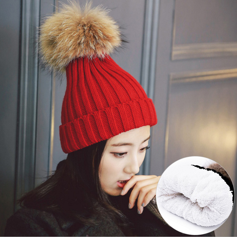 2020 Women's hats Add velvet Fleece Inside Beanies Winter Hats for women 100% Raccoon Fur Pompom Hat Female Twist pattern caps, Beige
2020 Women's hats Add velvet Fleece Inside Beanies Winter Hats for women 100% Raccoon Fur Pompom Hat Female Twist pattern caps, Beige