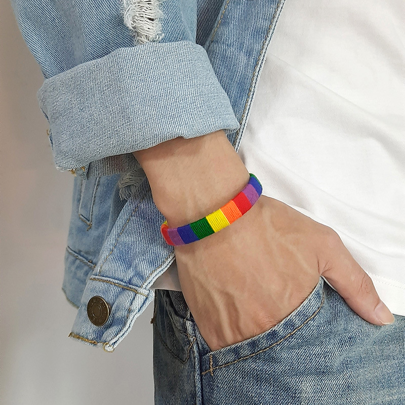 Nepal Rainbow Lesbians Gays Bisexuals Transgender Bracelets for Women Girls Pride Woven Braided Men Couple Friendship Jewelry
Nepal Rainbow Lesbians Gays Bisexuals Transgender Bracelets for Women Girls Pride Woven Braided Men Couple Friendship Jewelry