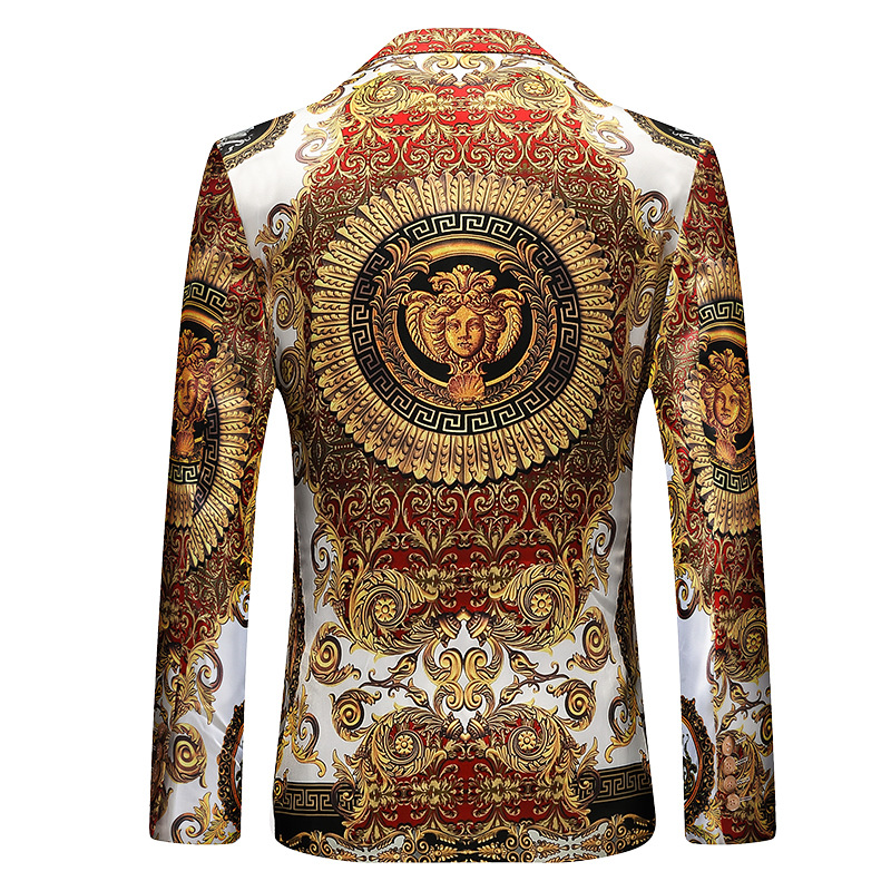 Newest Luxury High Quality Party Wear Performance Host Men Suit Fit Slim 3D Printed Designer Men Coat In Stock Free Shipping