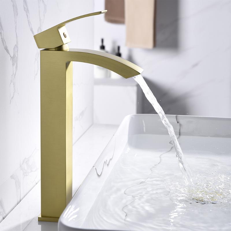 SKOWLL Basin Faucet Bathroom Water Tap Solid bath Single Handle Water Sink Tap Mixer Brushed Gold Faucets
SKOWLL Basin Faucet Bathroom Water Tap Solid bath Single Handle Water Sink Tap Mixer Brushed Gold Faucets