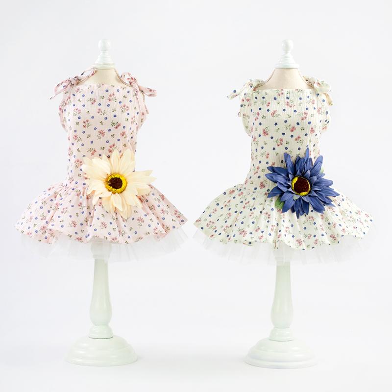 Cute Puppy Dog Dresses For Small Dog Clothes Cat Apparel With Small Daisy For Pets Outfits Girl Free Shipping Drop Ship, Blue flower 
Cute Puppy Dog Dresses For Small Dog Clothes Cat Apparel With Small Daisy For Pets Outfits Girl Free Shipping Drop Ship, Blue flower