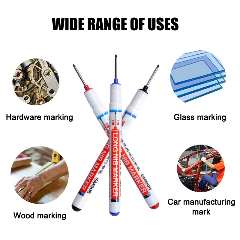 2020 Long Head Markers Bathroom Woodworking Decoration Multi-purpose Deep Hole Marker Pens Long-lasting GK
2020 Long Head Markers Bathroom Woodworking Decoration Multi-purpose Deep Hole Marker Pens Long-lasting GK