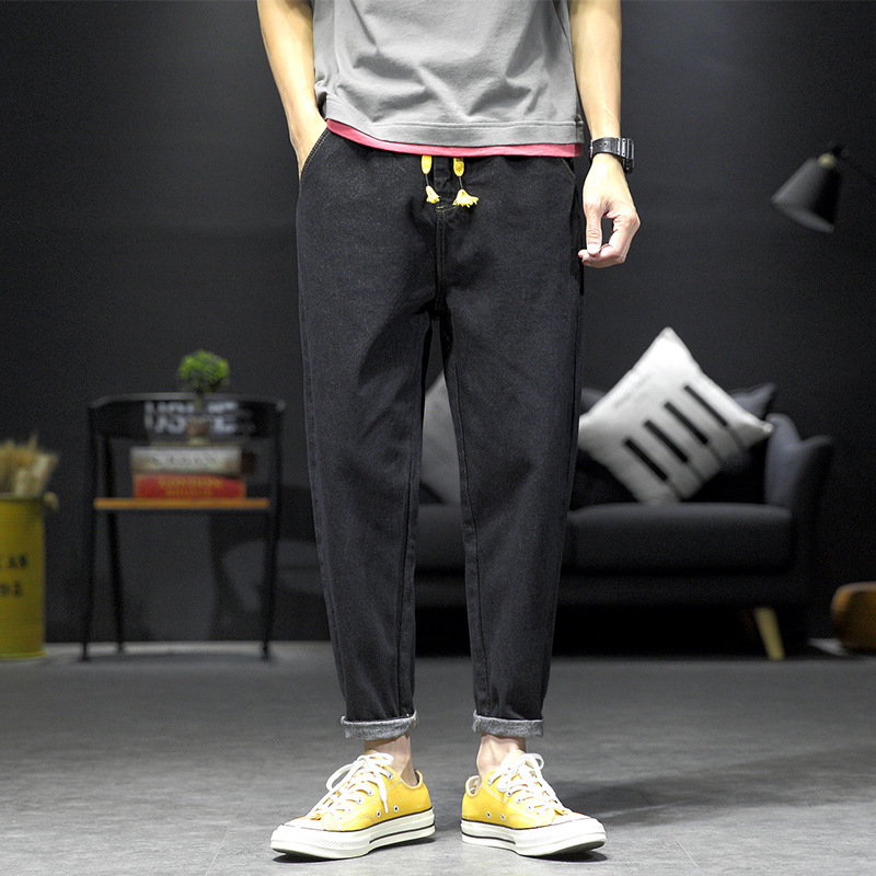 Men's Streetwear Jogger Jeans Black Top Quality Loose Fit Elastic band Cargo Pants Harem Trousers Hip Hop Casual Jeans Men
Men's Streetwear Jogger Jeans Black Top Quality Loose Fit Elastic band Cargo Pants Harem Trousers Hip Hop Casual Jeans Men