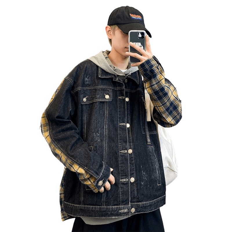 Spring Autumn Men's Fashion Denim Jacket Casual Bomber Jacket Denim Jacket Streetwear Clothes, Black;brown
Spring Autumn Men's Fashion Denim Jacket Casual Bomber Jacket Denim Jacket Streetwear Clothes, Black;brown