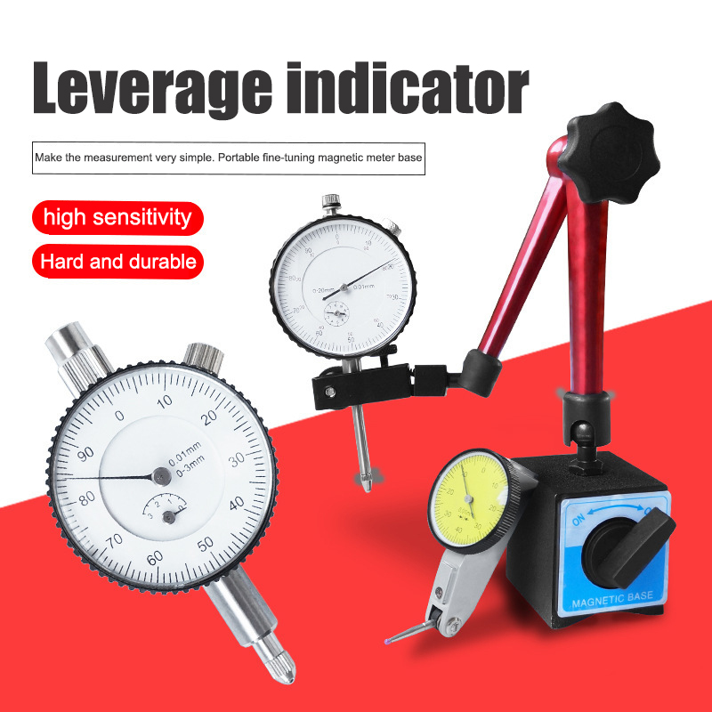 Leverage Indicator High Precision Leverage Dial Indicator Measurement Tool with 0.001mm Accuracy 0-10mm Range L9
Leverage Indicator High Precision Leverage Dial Indicator Measurement Tool with 0.001mm Accuracy 0-10mm Range L9
