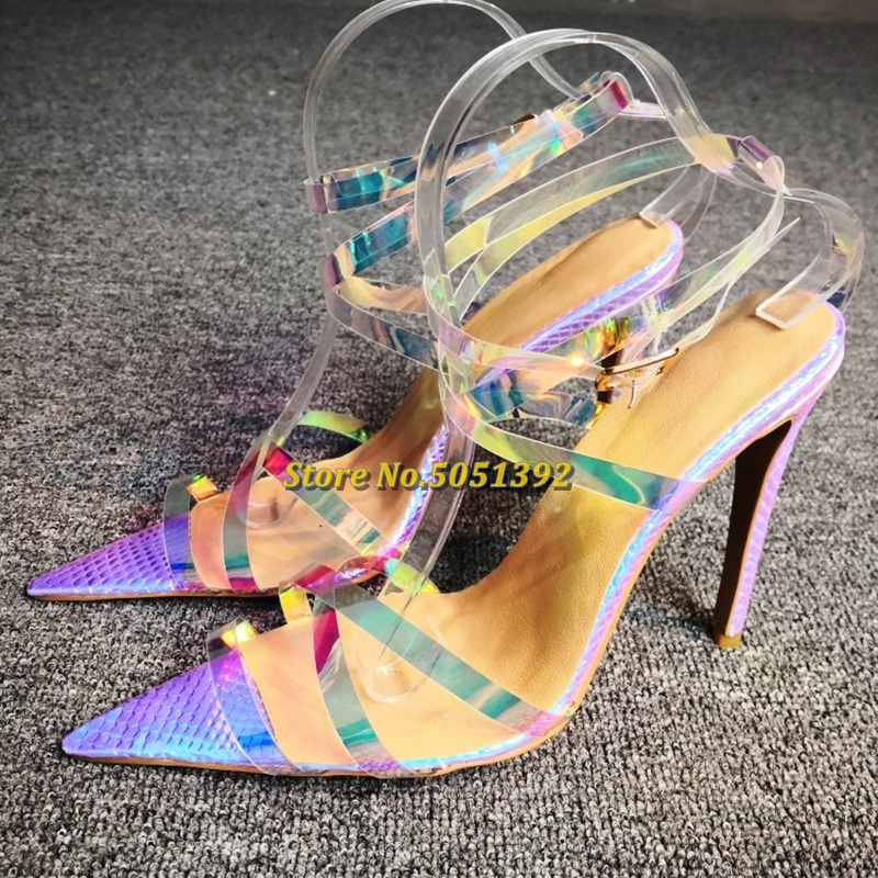 Newest Clear PVC Sandals Pointed Toe Cut Out Snake Skin Stiletto Shoes Stylish Woman Dress Party Concise Footwear Big SIZE, As picture
Newest Clear PVC Sandals Pointed Toe Cut Out Snake Skin Stiletto Shoes Stylish Woman Dress Party Concise Footwear Big SIZE, As picture