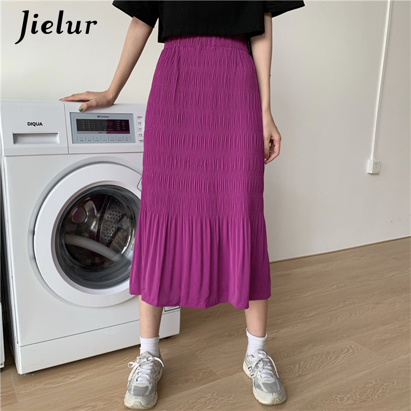 Solid Color Autumn Skirts Womens Preppy Style Elastic Waist Slim Korean Pleat Skirt Summer Chic Jupe Skirt Saia Faldas, Black
Solid Color Autumn Skirts Womens Preppy Style Elastic Waist Slim Korean Pleat Skirt Summer Chic Jupe Skirt Saia Faldas, Black