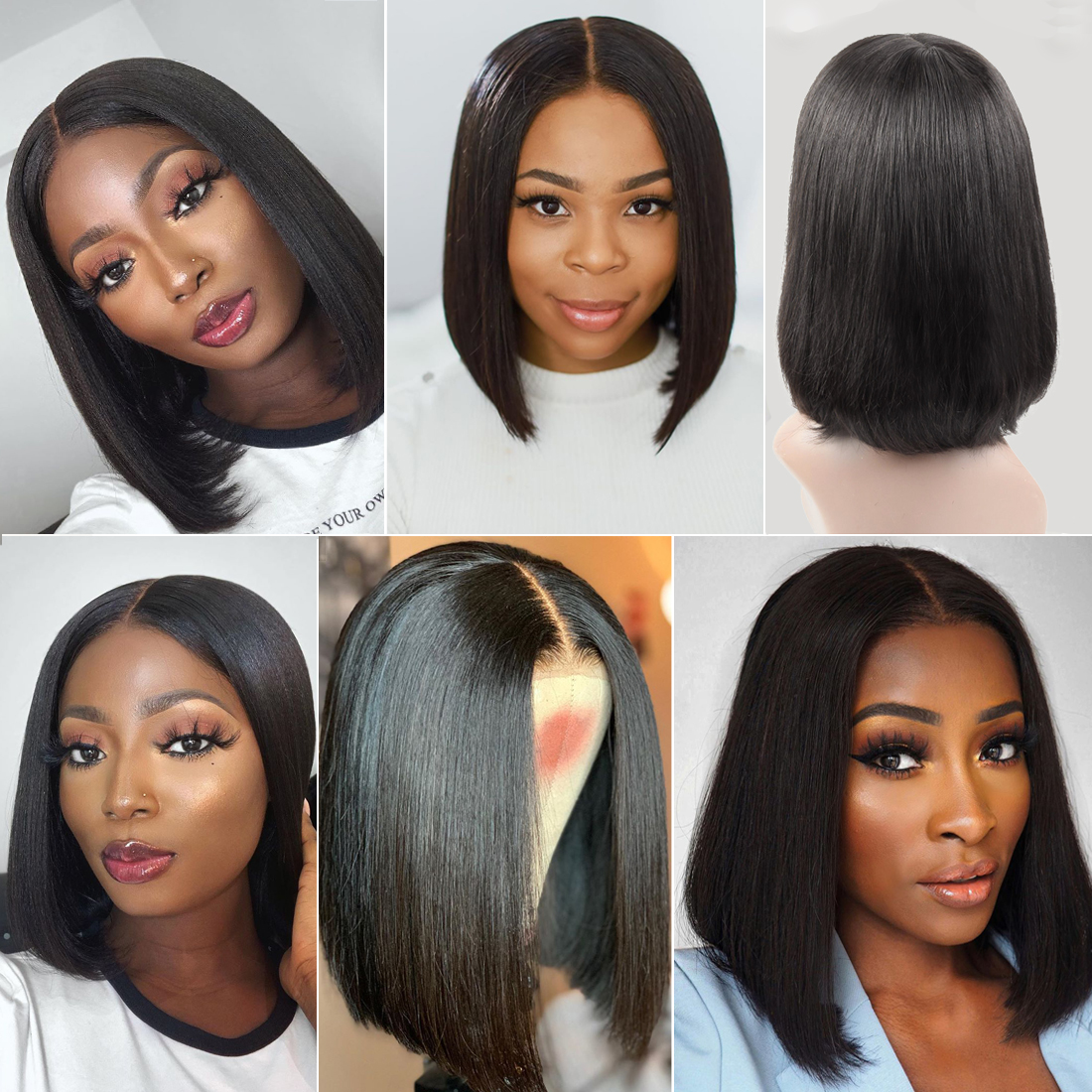 Ishow 4x4 Bob Lace Frontal Wigs Brazilian Virgin Hair Straight Lace Frontal Human Hair Wigs Swiss Lace Frontal Wig Pre Plucked