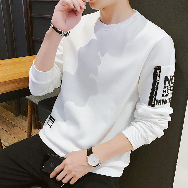 White Hoodies Men 2020 Print Letter Mens Hoodies No Hood Zipper Streetwear Pullovers Sweatshirts Mens Clothing Homme NOT MIKIBW CX200819