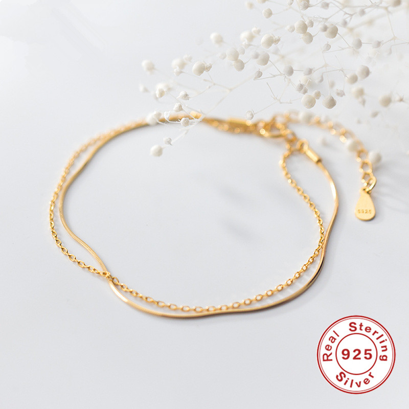 AprilGrass Brand 925 Sterling Silver Bracelets for Women Minimalist Jewelry Korean Style Double Rows/ Multi-layers Charm Bracelet Gift
AprilGrass Brand 925 Sterling Silver Bracelets for Women Minimalist Jewelry Korean Style Double Rows/ Multi-layers Charm Bracelet Gift