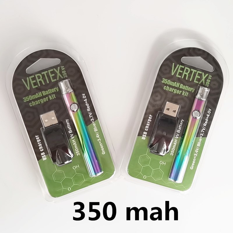 Rainbow Vertex 510 Vape Battery Preheat Vertex Battery 350mAh Adjustable Voltage 510 Thread Vape Pen Battery Vaporizer Pen Batteries
Rainbow Vertex 510 Vape Battery Preheat Vertex Battery 350mAh Adjustable Voltage 510 Thread Vape Pen Battery Vaporizer Pen Batteries