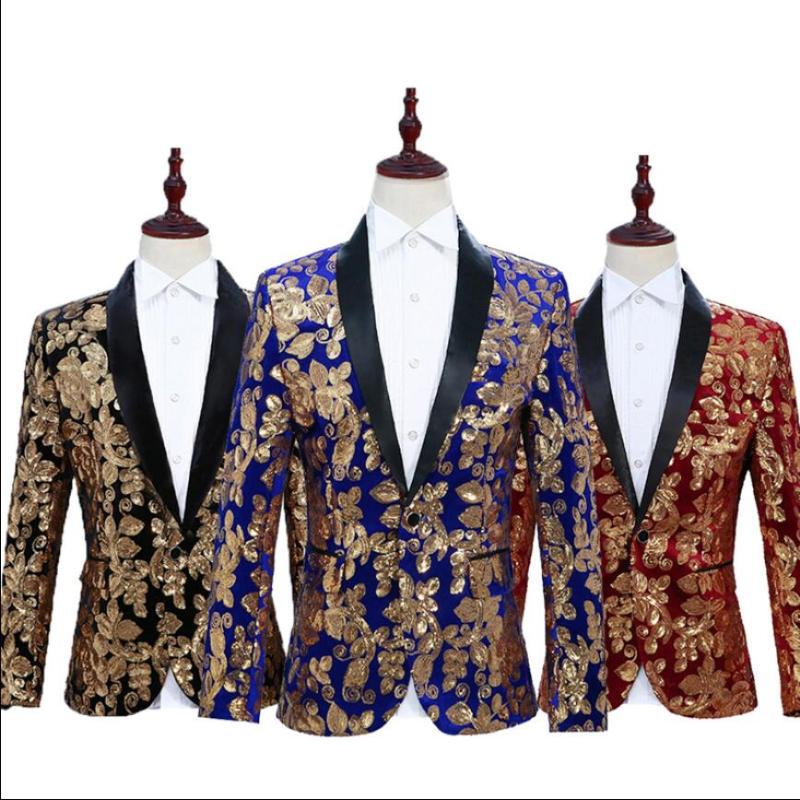 2020 New Men Clothing Velvet Gold Sequins Suits Jackets Host Nightclub Dj Studio Theme Show Performance Blazers Stage Costumes, Black
2020 New Men Clothing Velvet Gold Sequins Suits Jackets Host Nightclub Dj Studio Theme Show Performance Blazers Stage Costumes, Black
