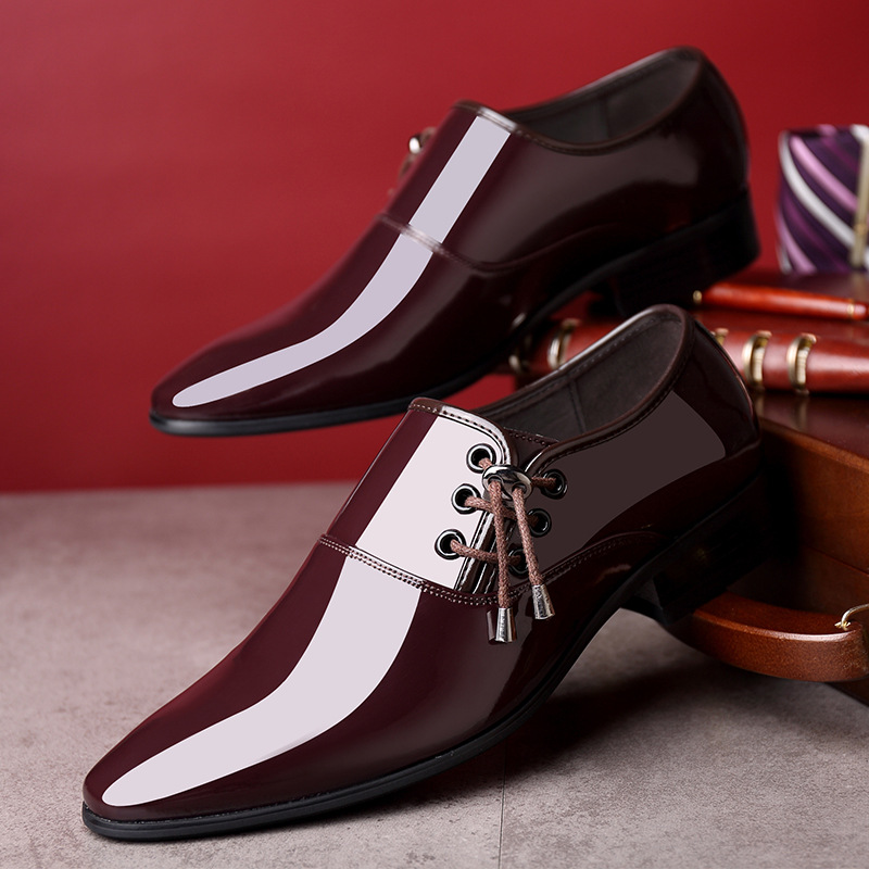 Men Classic Pointed Toe Dress Shoes Mens Lace Up Patent Leather Black Wedding Shoes Mens Oxford Formal Y5-54
Men Classic Pointed Toe Dress Shoes Mens Lace Up Patent Leather Black Wedding Shoes Mens Oxford Formal Y5-54