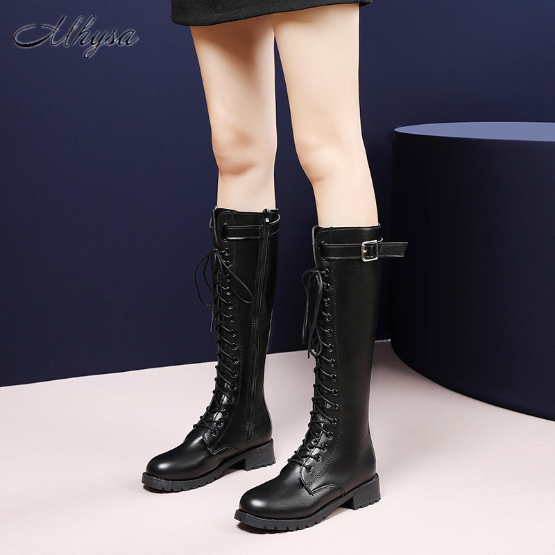 2020 Winter Women's Boots Fashion Lace-up Square-Heel PU Boots Round Toe Mid-heel Warm Women's Mid-calf Zapatos De Mujer, Black
2020 Winter Women's Boots Fashion Lace-up Square-Heel PU Boots Round Toe Mid-heel Warm Women's Mid-calf Zapatos De Mujer, Black